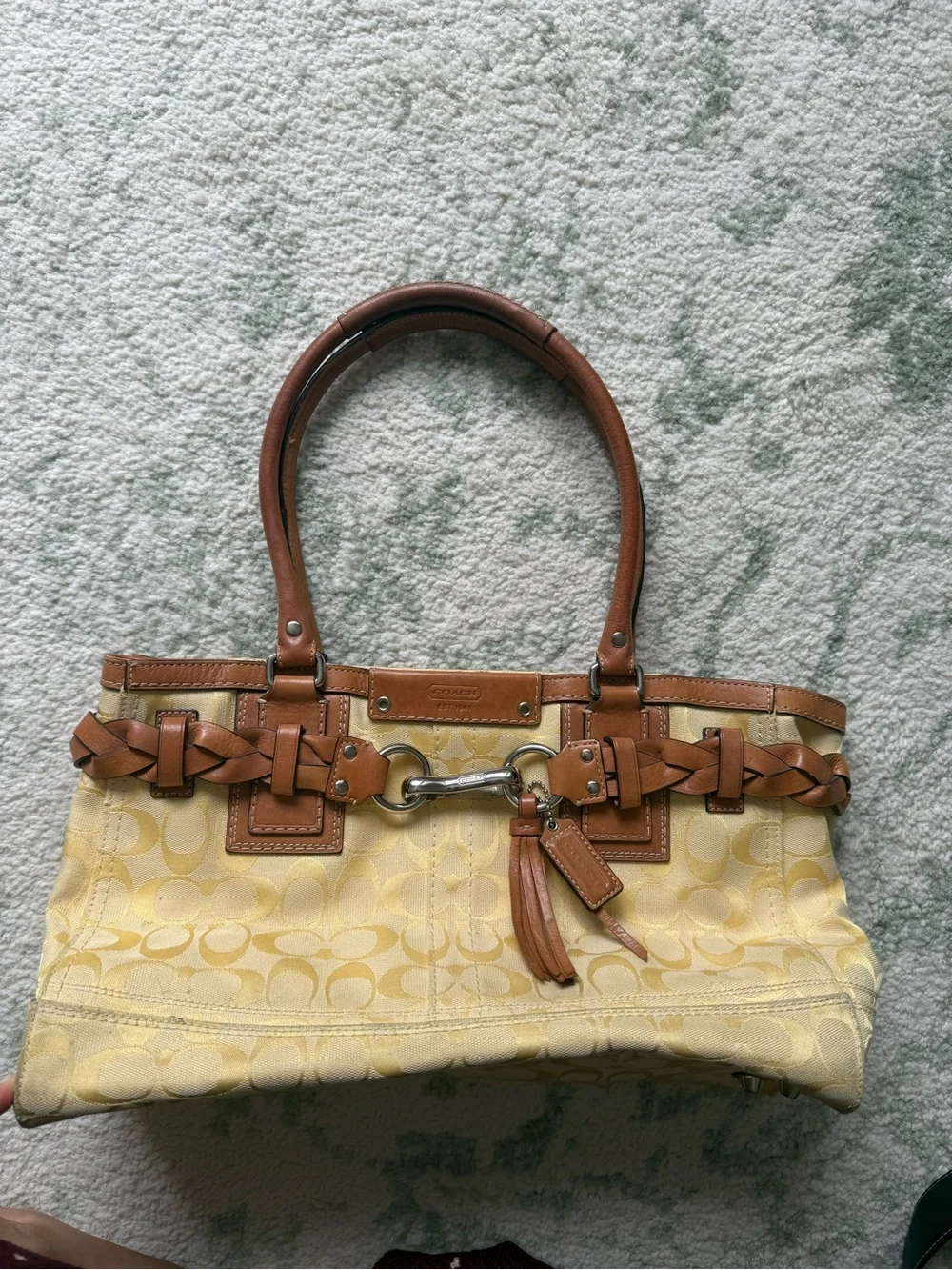 COACH Hamilton yellow tote bag